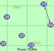 Route >1090m
